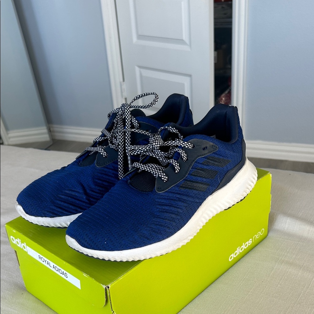Adidas Neo Navy Sneakers with White Sole
